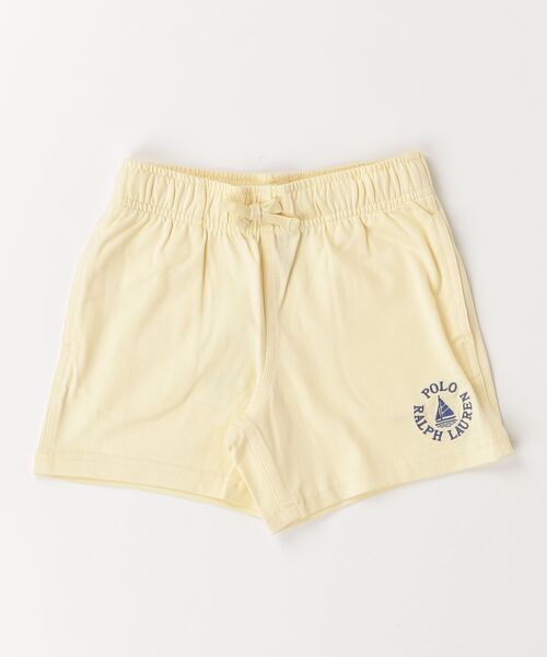 パンツ ロゴ コットン ジャージー ショートパンツ キッズ 子供服 男の子の画像