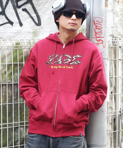 BGL パーカー LEOPARD STUDS ZIP PARKA / レオパード / ヒョウ柄