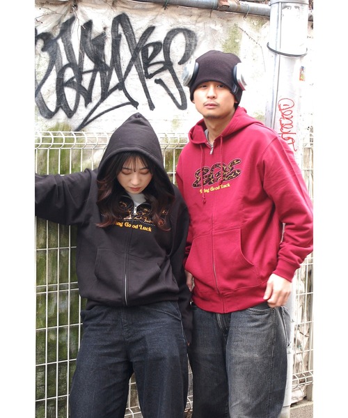 BGL パーカー LEOPARD STUDS ZIP PARKA / レオパード / ヒョウ柄