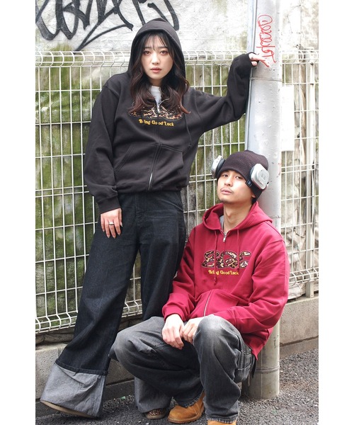BGL パーカー LEOPARD STUDS ZIP PARKA / レオパード / ヒョウ柄