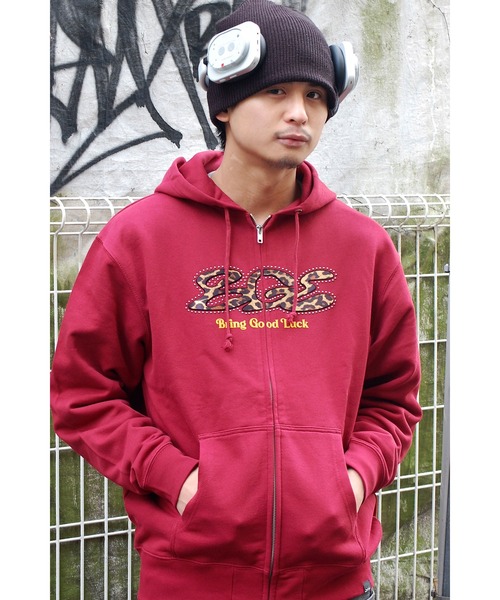 BGL パーカー LEOPARD STUDS ZIP PARKA / レオパード / ヒョウ柄 BGL パーカー LEOPARD STUDS ZIP PARKA / レオパード / ヒョウ柄