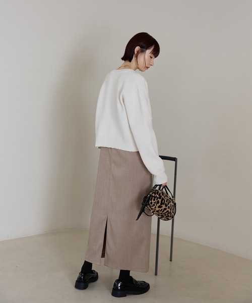 「meilmada」 ニットカーディガン FREE ホワイト レディース_画像4