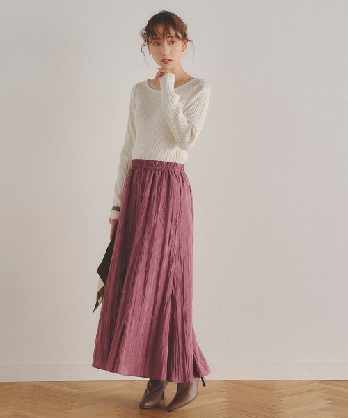 「Droite lautreamont」 長袖ニット M パープル レディース_画像8
