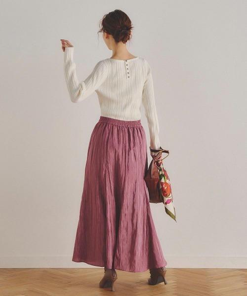 「Droite lautreamont」 長袖ニット M パープル レディース_画像9