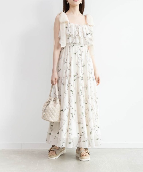 RANDA（ランダ） 厚底 サンダル モノグラムバックルダブルベルト