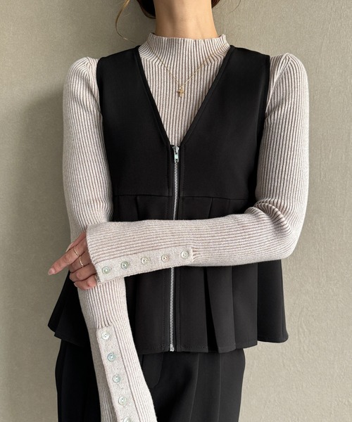 「junoah」 セットアップ SMALL ダークグレー レディース_画像2
