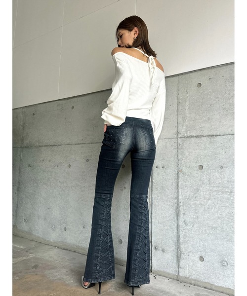 「EGOIST」 ブーツカットデニムパンツ SS ダークネイビー レディース_画像8
