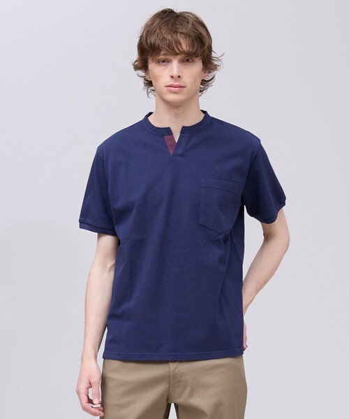 J.PRESS（J.プレス） tシャツ コットンカノコ キーネックポケット T