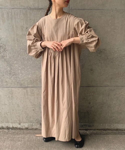 「INTER FACTORY」 長袖ワンピース FREE ブラック レディース_画像3