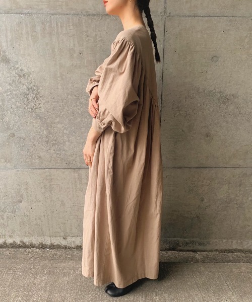「INTER FACTORY」 長袖ワンピース FREE ブラック レディース_画像4