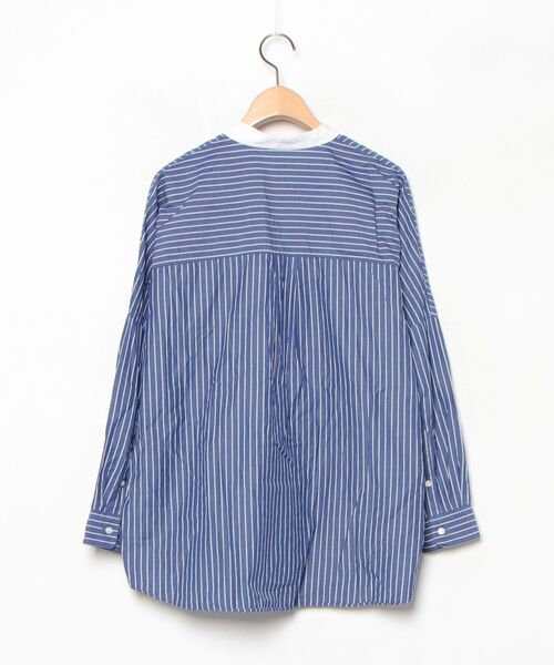 「Morris & Sons」 ストライプ柄長袖ブラウス 0 ブルー レディース_画像2