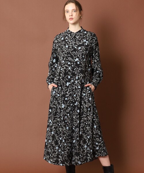 「DRESSTERIOR」 長袖ワンピース 34 ブラウン レディースの画像