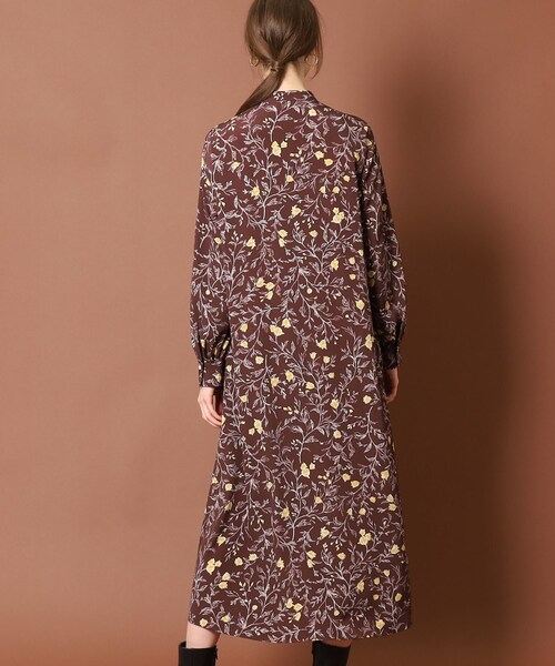 「DRESSTERIOR」 長袖ワンピース 34 ブラウン レディースの画像
