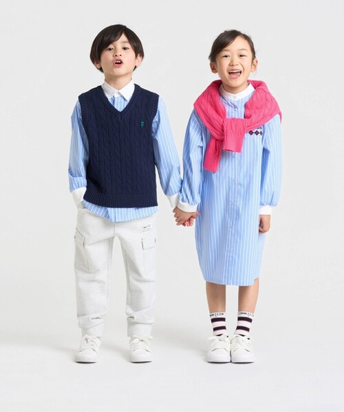 「COMME CA ISM」 「KIDS」長袖シャツ 140cm ネイビー キッズ_画像4
