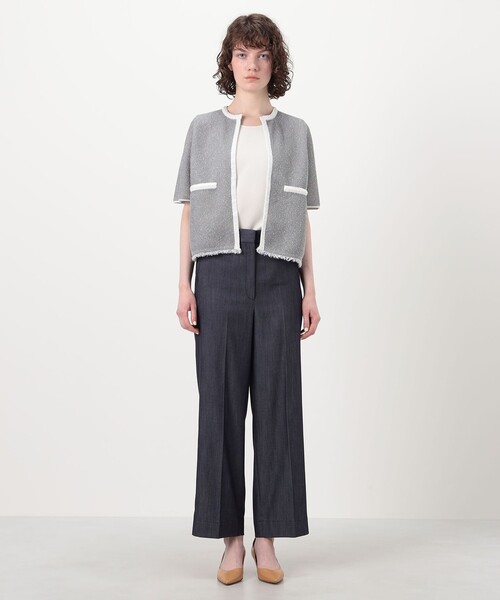 Ballsey ボールジィ 半袖ニット グレー ウール100% レディース トップス ニット Ballsey（ボールジィ） ニット セーター ミニスパンコール ハーフ