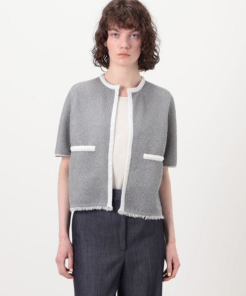 micoです♡美品♡トゥモローランド/BALLSEY♡上質素材カーディガン Ballsey（ボールジィ） カーディガン ダブルフェイスノット ハーフ