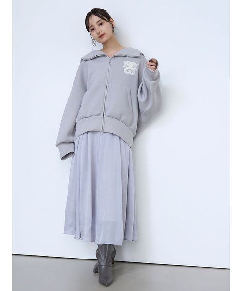 SNIDEL グレー パーカー サイズF SNIDEL（スナイデル） ジップアップパーカー F ピンク レディース
