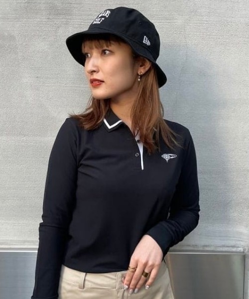 BEAMS GOLF（ビームス ゴルフ） 長袖ポロシャツ MEDIUM ブラック
