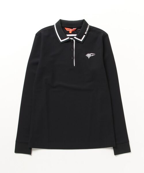 BEAMS GOLF（ビームス ゴルフ） 長袖ポロシャツ MEDIUM ブラック