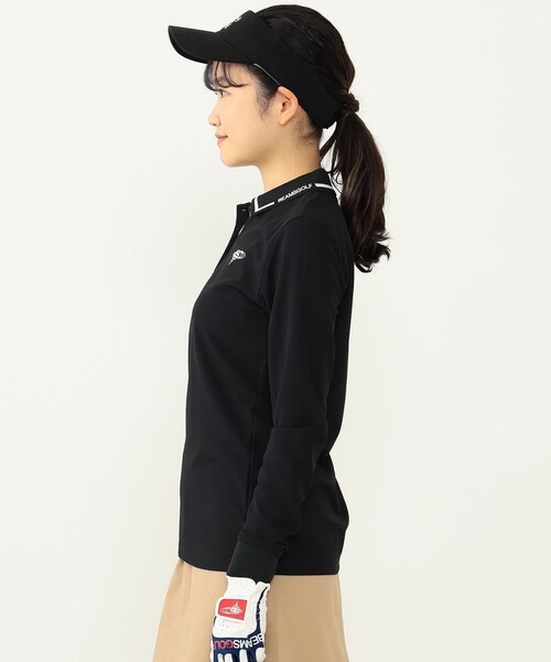 BEAMS GOLF（ビームス ゴルフ） 長袖ポロシャツ MEDIUM ブラック