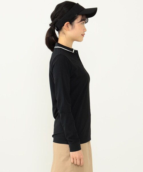 BEAMS GOLF（ビームス ゴルフ） 長袖ポロシャツ MEDIUM ブラック