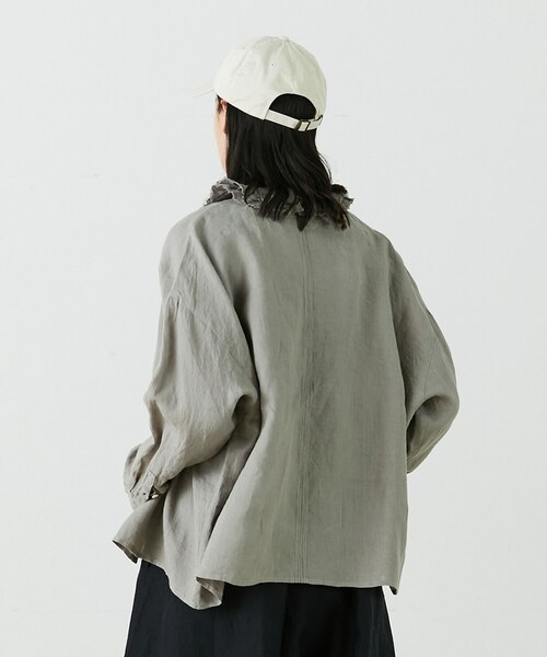 「conges payes ADIEU TRISTESSE」 長袖ブラウス 38 グレー レディース_画像8