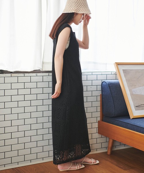 「mil」 ノースリーブワンピース X-SMALL ブラック レディース_画像4