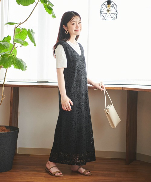 「mil」 ノースリーブワンピース X-SMALL ブラック レディース_画像8