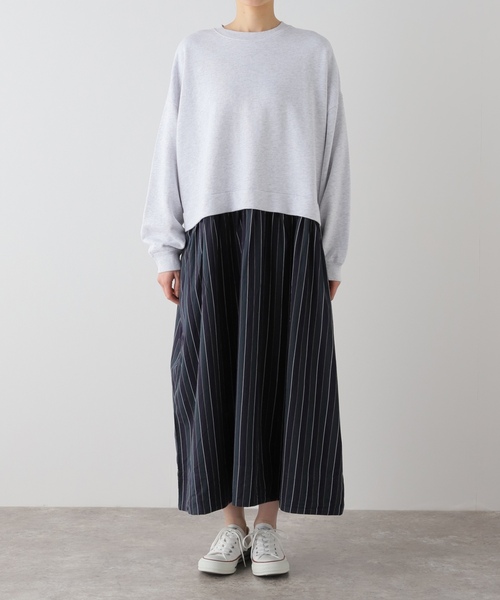 「JOURNAL STANDARD LUXE」 長袖ワンピース FREE ライトグレー レディース_画像7