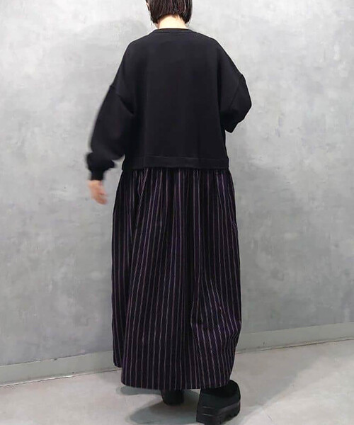「JOURNAL STANDARD LUXE」 長袖ワンピース FREE ライトグレー レディース_画像8