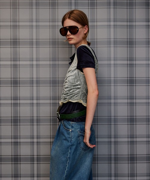 MAISON SPECIAL（メゾンスペシャル） tシャツ Layered Velour Top