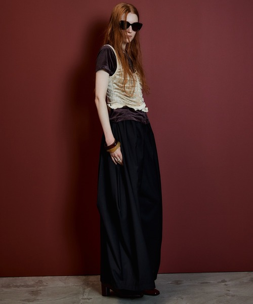 MAISON SPECIAL（メゾンスペシャル） tシャツ Layered Velour Top