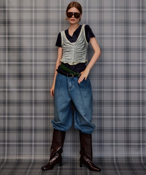 MAISON SPECIAL（メゾンスペシャル） tシャツ Layered Velour Top