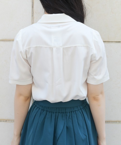 axes femme（アクシーズ ファム） ブラウス シャツ 半袖 鍵×錠前