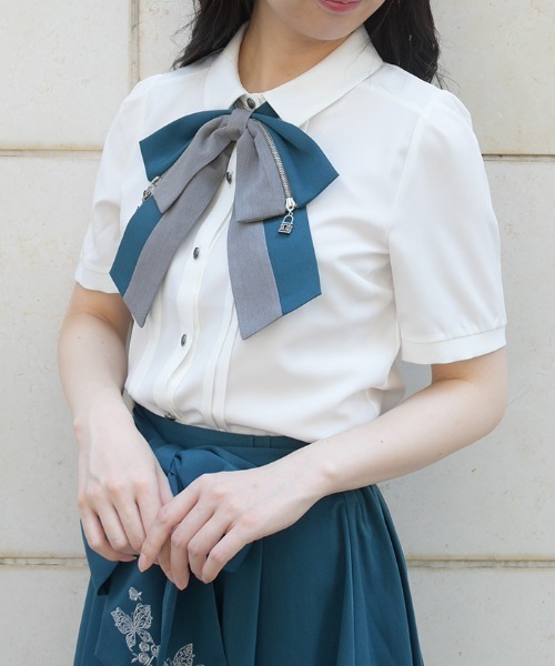 axes femme（アクシーズ ファム） ブラウス シャツ 半袖 鍵×錠前