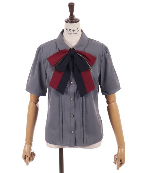 axes femme（アクシーズ ファム） ブラウス シャツ 半袖 鍵×錠前