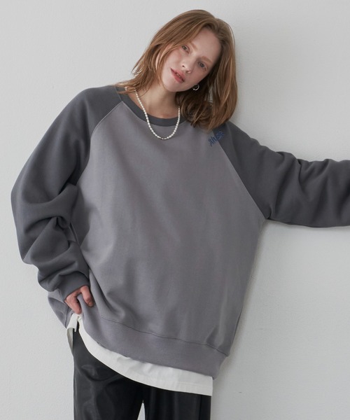 「AIVER」 スウェットカットソー LARGE ブラック メンズ_画像8