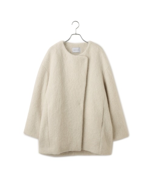 ADAM ET ROPE'（アダムエロペ） ノーカラーコート コート モヘアロング