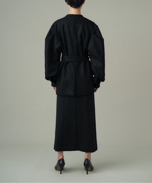 ジャケット ノーカラージャケット VOLUME SLEEVE COAT レディース 