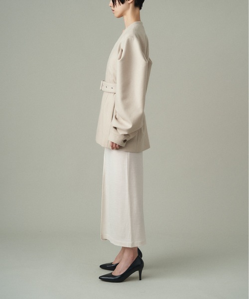 ジャケット ノーカラージャケット VOLUME SLEEVE COAT レディース 