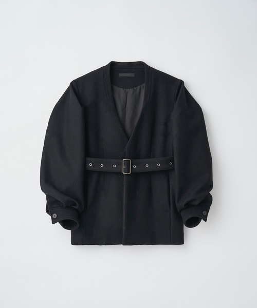 ジャケット ノーカラージャケット VOLUME SLEEVE COAT レディース 