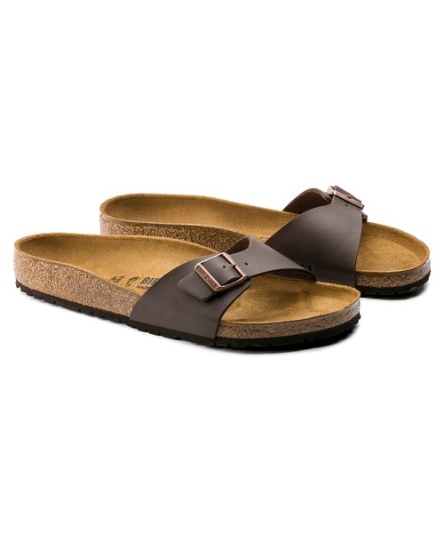 【関税込み】Birkenstock ブラウン ナロー Madrid サンダル BIRKENSTOCK サンダル Madrid Birko-Flor 「ナロー幅」 ユニ