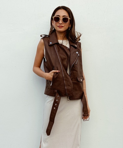 エストレジャ　レザージャケット esutoreja レザージャケット ライダース ベストleather