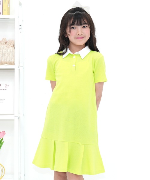 キッズ服 ワンピース・ポロシャツ・カーディガン3点セット Bee des ワンピース ポロシャツワンピース キッズ 子供服 女の子