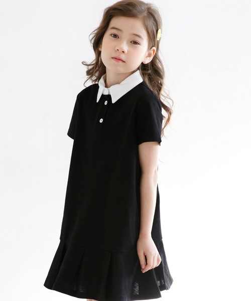 キッズ服 ワンピース・ポロシャツ・カーディガン3点セット Bee des ワンピース ポロシャツワンピース キッズ 子供服 女の子