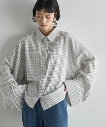 THE Yon ブラウス シャツ スーパーワイドスリーブボクシーシャツ