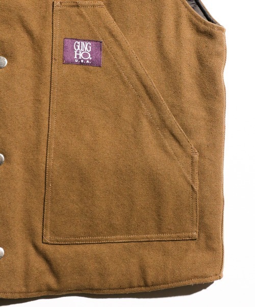 GUNG HO（ガンホー） ベスト メンズ WESTERN DUCK VEST リバーシブル 