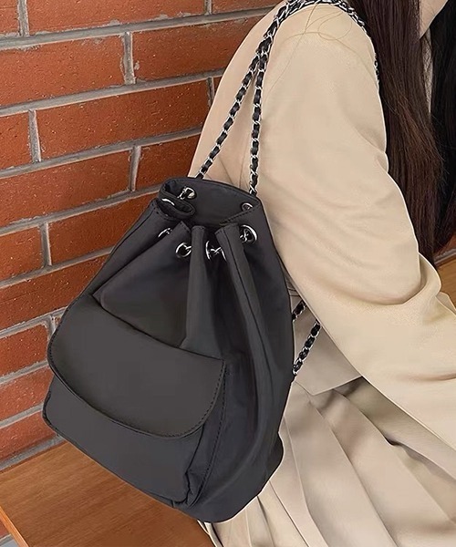 チェーンショルダーミニリュック miniministore｜韓国リュック レディース チェーンバッグ