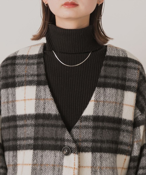 ad thie（アドティエ） ノーカラーコート コート シャギーノーカラー