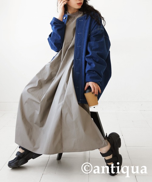 【関税込】ダイアン★肌に優しいコットン混★ワンピース antiqua ワンピース コットンAラインワンピース : ZOZOTOWN